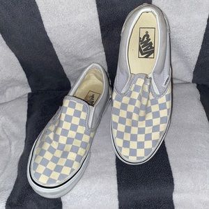VANS men’s sz 6.5 (8 women) classic slip-on checkerboard canvas skate shoes
